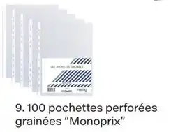 Monop' Monoprix pochettes perforées offre