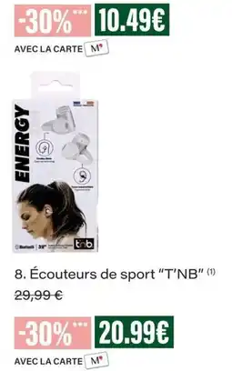 Monop' T'NB Écouteurs de sport offre