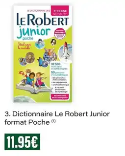 Monop' Le robert junior dictionnaire format poche offre