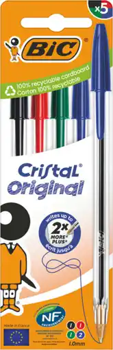 Auchan Bic lot de 5 billes cristal bic offre