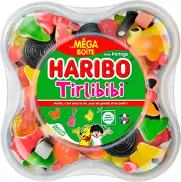 Auchan Haribo méga boîte tirlibibi tubo haribo offre