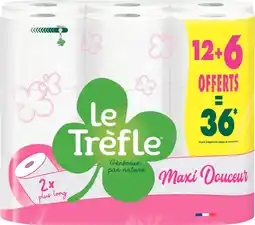 Auchan Le trefle papier toilette maxi douceur le trèfle offre