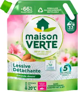 Auchan Maison verte lessive liquide peaux sensibles maison verte offre
