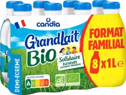 Auchan Grandlait grandlait demi-écrémé bio candia offre