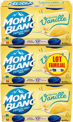 Auchan Mont blanc crème vanille mont blanc offre