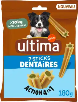 Auchan Ultima sticks dentaires action 4 en 1 pour chien ultima offre