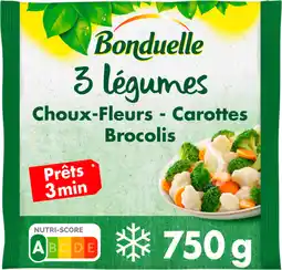 Auchan Bonduelle 3 légumes choux-fleurs, carottes, brocolis surgelés bonduelle offre