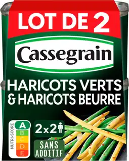 Auchan Cassegrain haricots verts et haricots beurre cassegrain offre