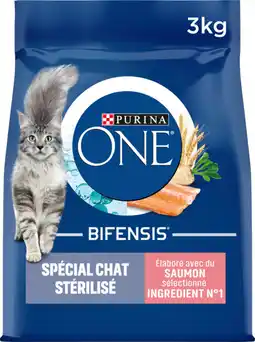 Auchan Purina croquettes pour chats stérilisés au saumon et blé purina one offre