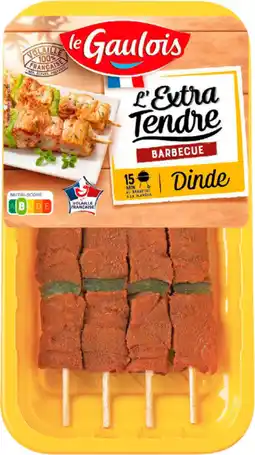 Auchan Le gaulois 4 brochettes de dinde marinées le gaulois offre