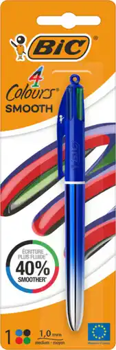 Auchan Bic 4 couleurs smooth bleu bic offre