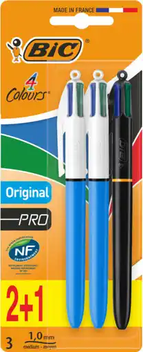 Auchan Bic lot 3 stylos 4 couleurs bic offre