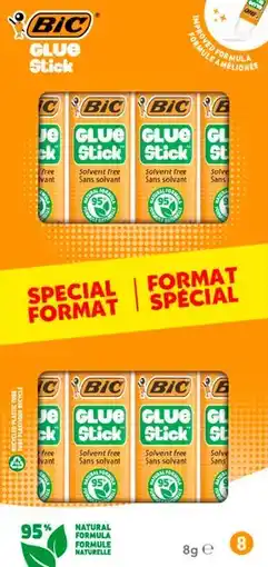 Auchan Bic lot de 8 colles 8g bic offre