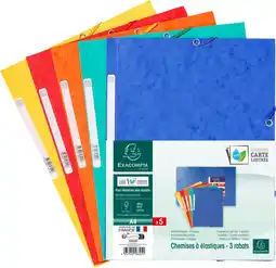 Auchan Exacompta lot de 5 chemises élastique exacompta offre