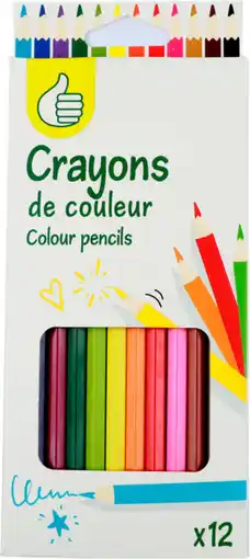 Auchan Pouce 12 crayons de couleur offre