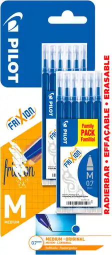 Auchan Frixion 2 lots de 6 recharges frixion bleu offre