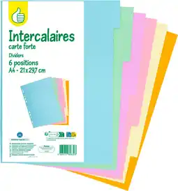 Auchan Pouce lot de 6 intercalaires pouce offre