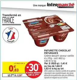 Intermarché Hyper Paturages - paturette chocolat offre