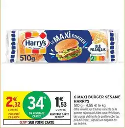 Intermarché Hyper Harry's - 6 maxi burger sesame offre