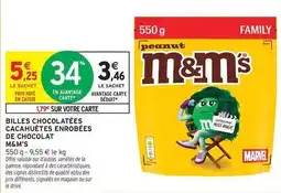 Intermarché Hyper M&m's - billes chocolatées cacahuetes enrobées de chocolat offre