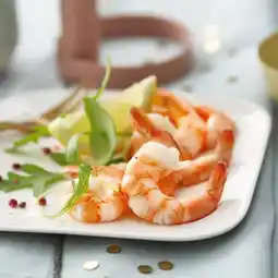 Auchan Supermarché Auchan queues de crevettes cocktail cuites surgelées auchan offre