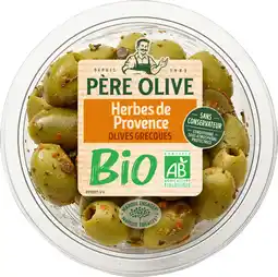 Auchan Supermarché Pere olive olives grecques aux herbes de provence père olive bio offre