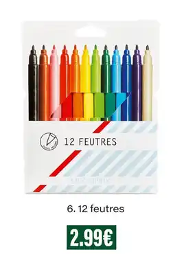 Monoprix 12 feutres offre