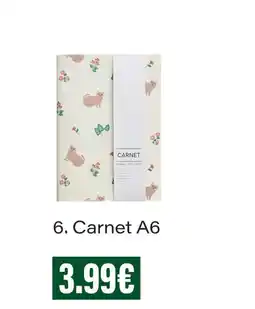 Monoprix Carnet a6 offre