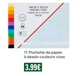 Monoprix Pochette de papier à dessin couleurs vives offre