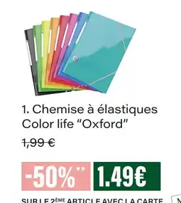 Monoprix Oxford chemise à élastiques color life offre