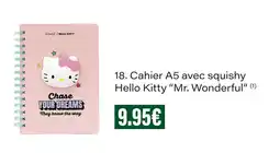Monoprix Mr. wonderful cahier a5 avec squishy hello kitty offre