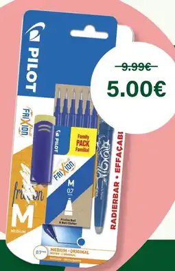 Monoprix Pilot roller frixion ball + recharges + gomme offre