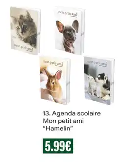 Monoprix Hamelin agenda scolaire mon petit ami offre