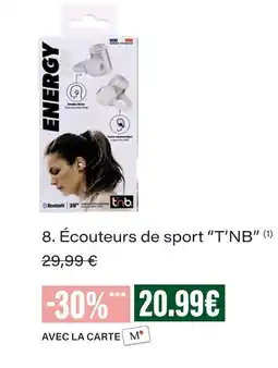 Monoprix T'nb écouteurs de sport offre