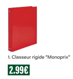Monoprix Monoprix classeur rigide offre