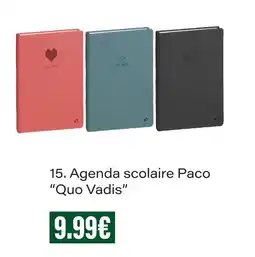 Monoprix Quo vadis agenda scolaire paco offre