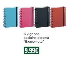 Monoprix Exacompta agenda scolaire iderama offre