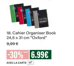 Monoprix Oxford cahier organiser book offre