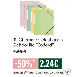Monoprix Oxford chemise à élastiques school life offre