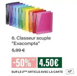 Monoprix Excompta classeur souple offre