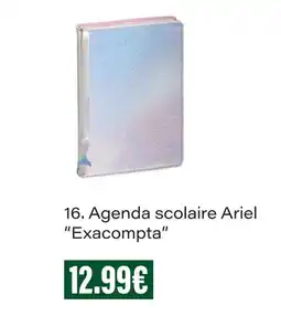 Monoprix Exacompta agenda scolaire ariel offre