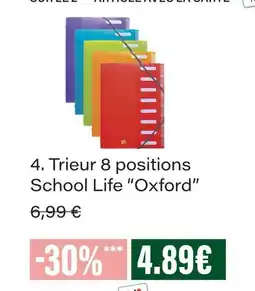 Monoprix School life trieur 8 positions oxford offre