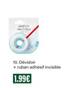 Monoprix Dévidoir + ruban adhésif invisible offre