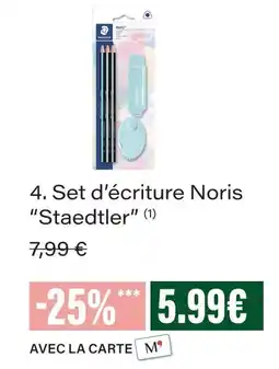 Monoprix Staedtler set d'écriture noris offre