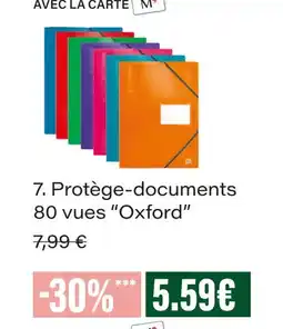 Monoprix Oxford protège-documents 80 vues offre