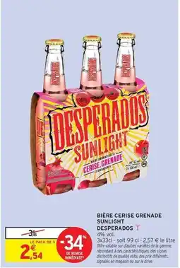 Intermarché Express Desperados - bière cerise grenade offre