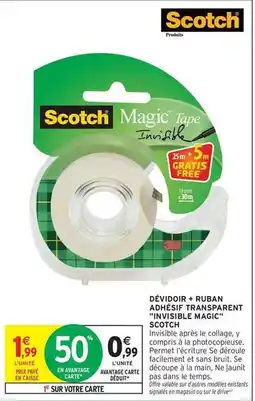 Intermarché Express Scotch - dévidoir + ruban adhesif transparent offre