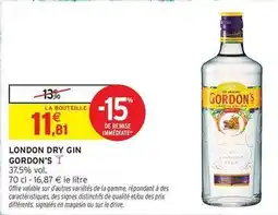 Intermarché Express Gordon's - london dry gin offre
