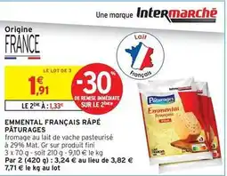Intermarché Express Paturages - emmental français râpé offre