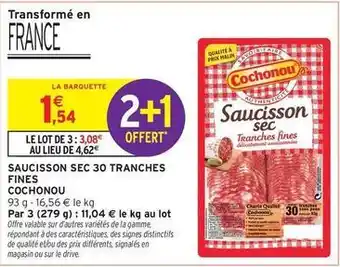 Cochonou - saucisson sec tranches